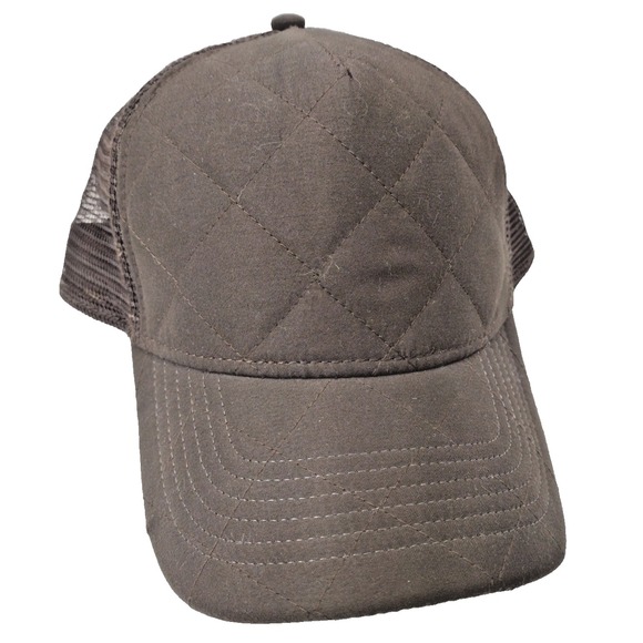 Other - PUGS Brown Snapback Quilted Front Hat Cap One Size Mesh